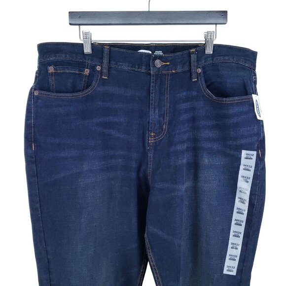 Old Navy Athletic Jeans Mens Size 38x32 Dark Wash - Picture 3 of 7